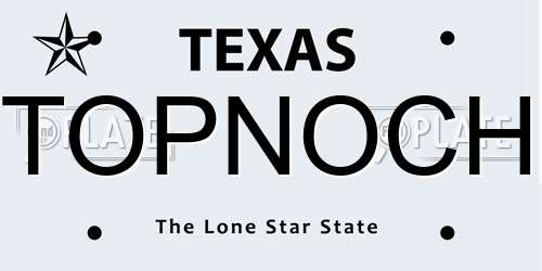 TOPNOCH Texas License Plate