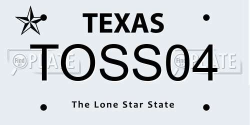 TOSS04 Texas License Plate