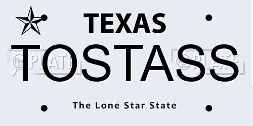 TOSTASS Texas License Plate
