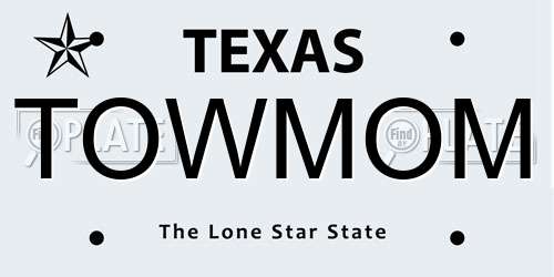 TOWMOM Texas License Plate