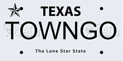 TOWNGO Texas License Plate