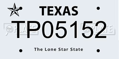 TP05152 Texas License Plate