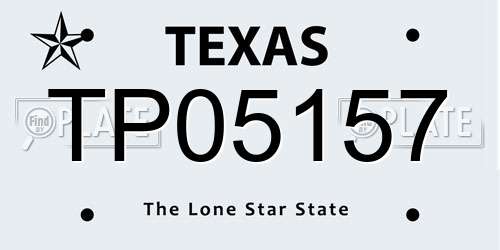 TP05157 Texas License Plate