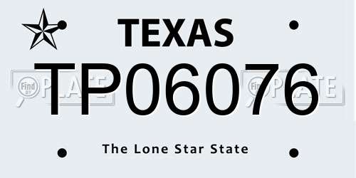 TP06076 Texas License Plate