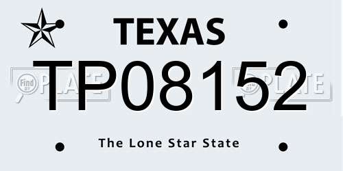TP08152 Texas License Plate