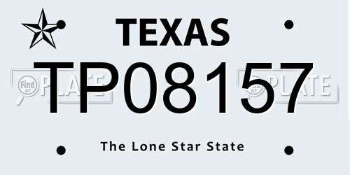 TP08157 Texas License Plate