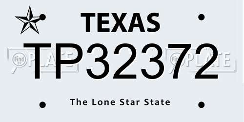 TP32372 Texas License Plate