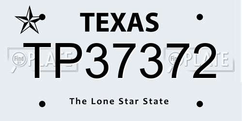 TP37372 Texas License Plate