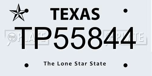 TP55844 Texas License Plate