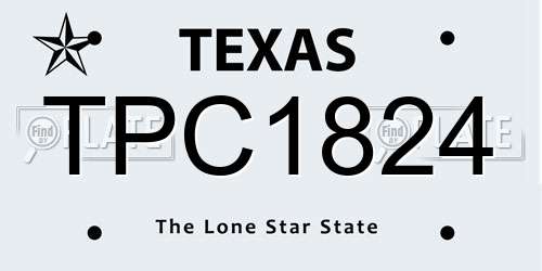 TPC1824 Texas License Plate