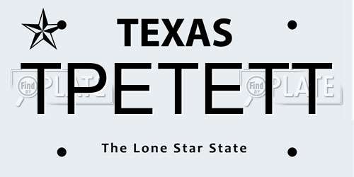 TPETETT Texas License Plate