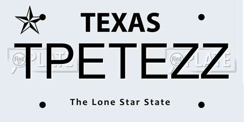 TPETEZZ Texas License Plate