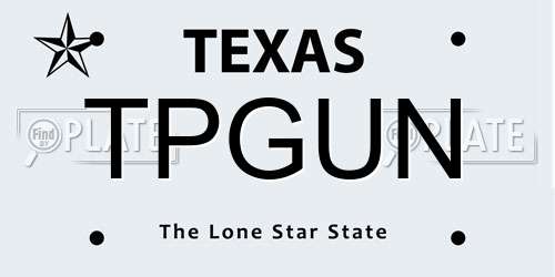 TPGUN Texas License Plate