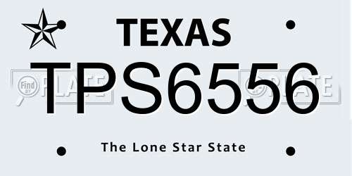 TPS6556 Texas License Plate