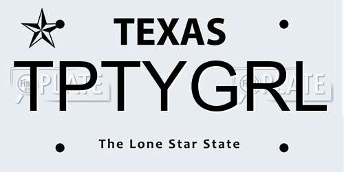 TPTYGRL Texas License Plate