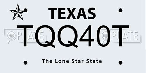 TQQ40T Texas License Plate