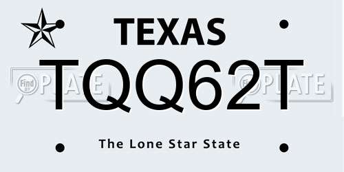 TQQ62T Texas License Plate
