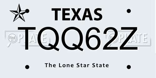 TQQ62Z Texas License Plate