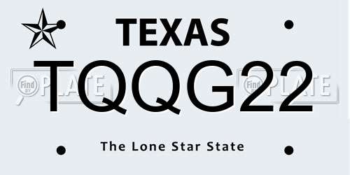 TQQG22 Texas License Plate