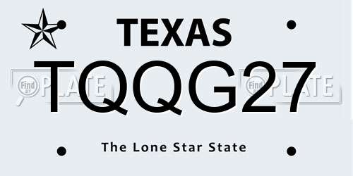 TQQG27 Texas License Plate