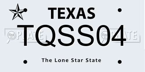 TQSS04 Texas License Plate