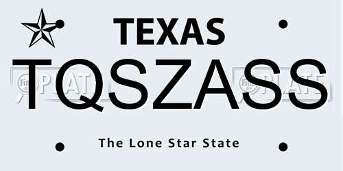 TQSZASS Texas License Plate