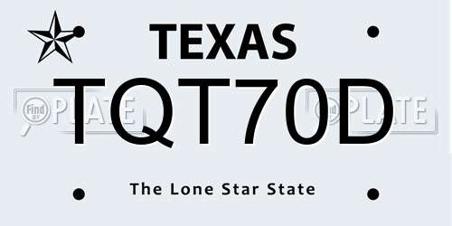TQT70D Texas License Plate
