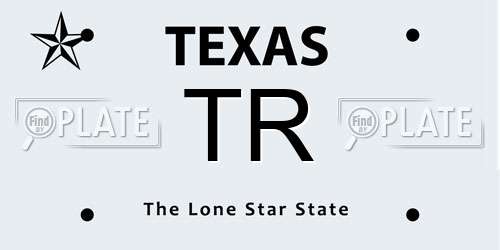 TR Texas License Plate