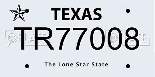TR77008 Texas License Plate