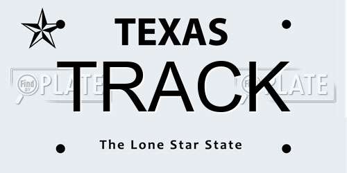 TRACK Texas License Plate