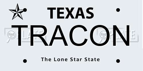 TRACON Texas License Plate