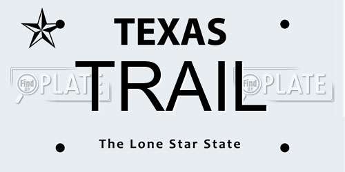 TRAIL Texas License Plate