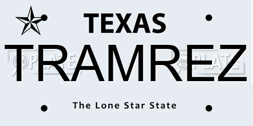 TRAMREZ Texas License Plate
