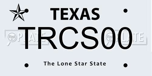 TRCS00 Texas License Plate