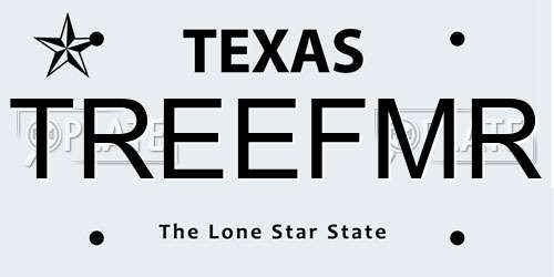 TREEFMR Texas License Plate