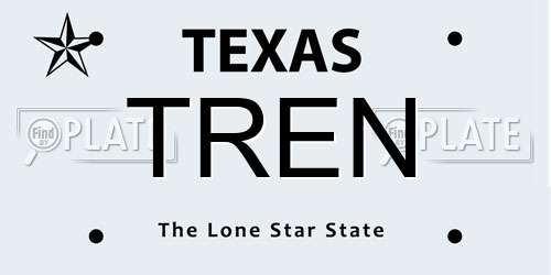 TREN Texas License Plate