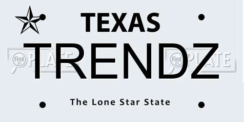 TRENDZ Texas License Plate