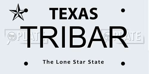 TRIBAR Texas License Plate