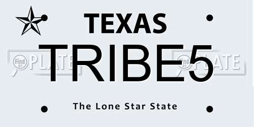 TRIBE5 Texas License Plate