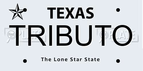 TRIBUTO Texas License Plate
