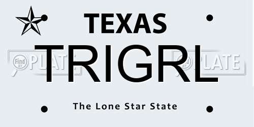 TRIGRL Texas License Plate