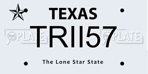 TRII57 Texas License Plate