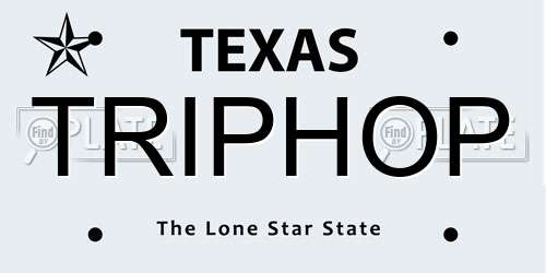 TRIPHOP Texas License Plate