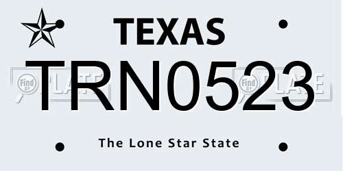 TRN0523 Texas License Plate