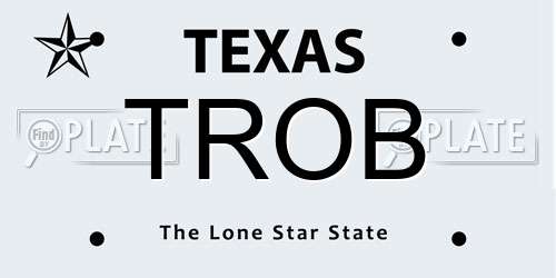 TROB Texas License Plate