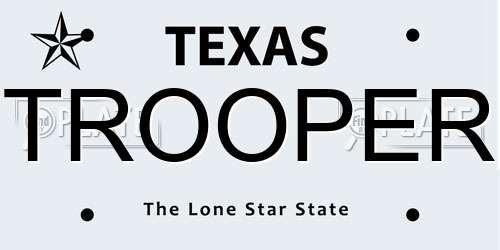 TROOPER Texas License Plate