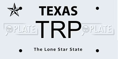 TRP Texas License Plate