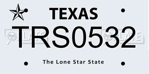 TRS0532 Texas License Plate