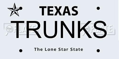 TRUNKS Texas License Plate
