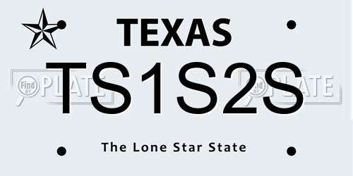 TS1S2S Texas License Plate